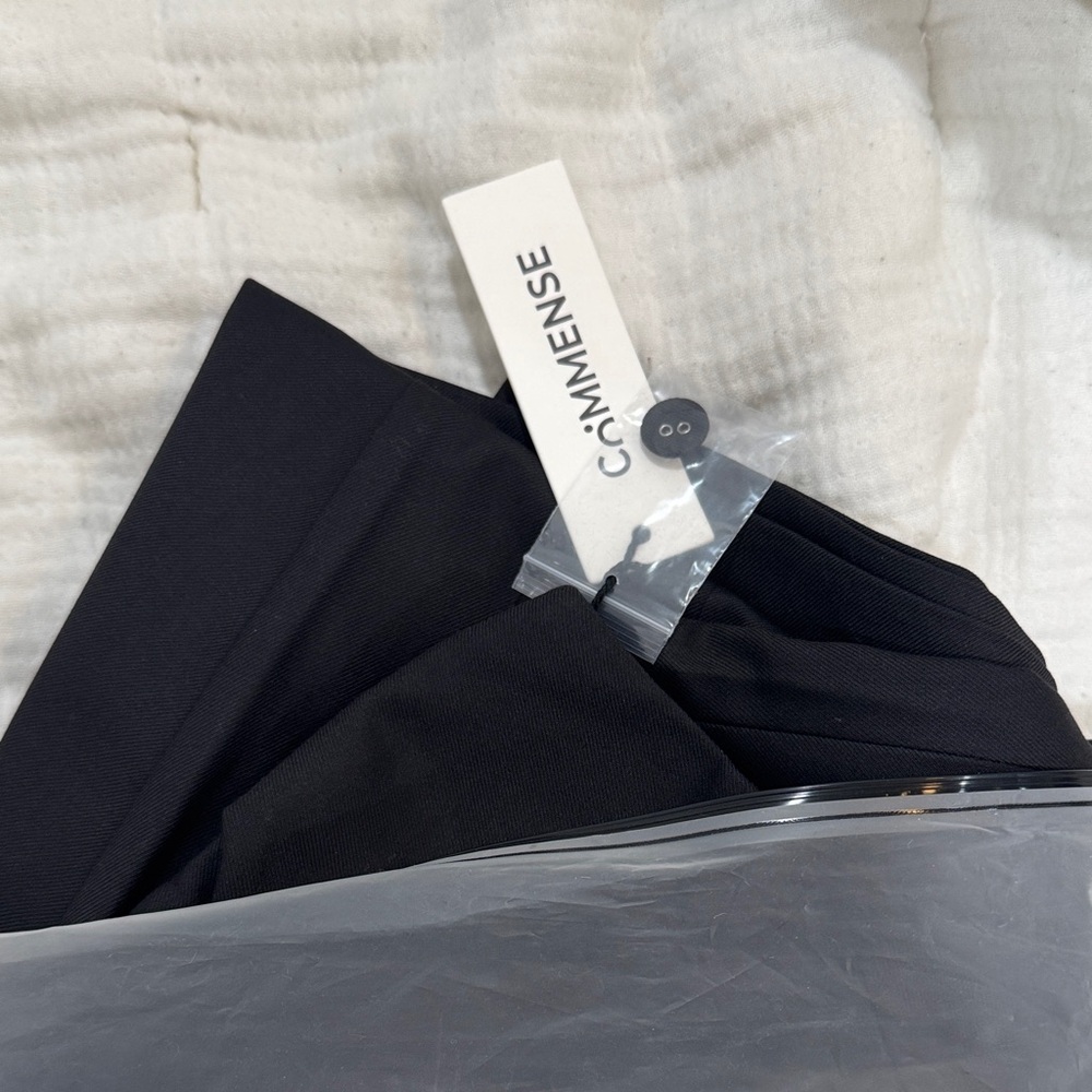 Commense Black Asymmetric Wide-Leg Pant Set - Picture 5 of 5